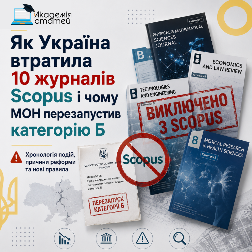 Україна втратила 10 журналів Scopus